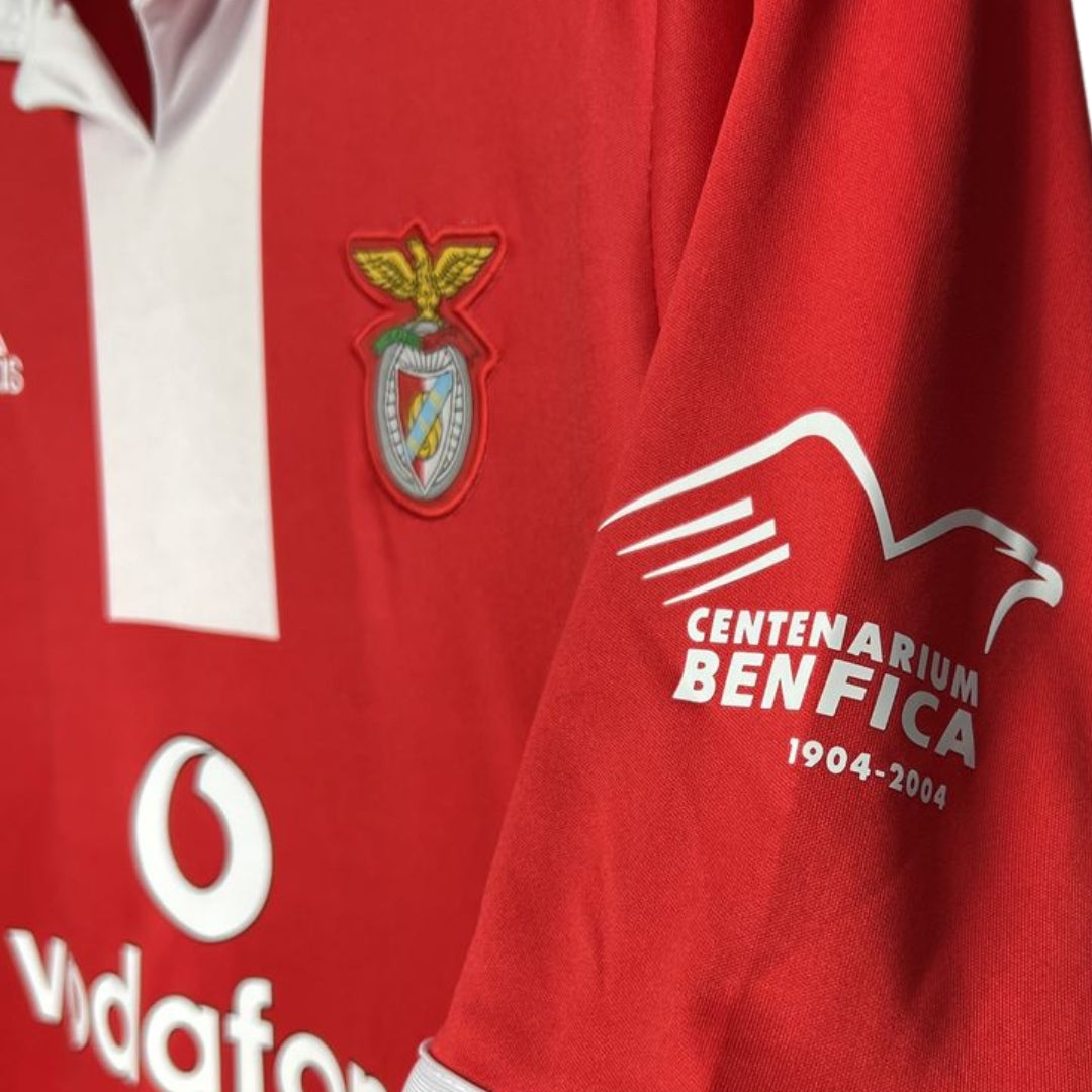 Retro Benfica 04/05 T-Shirt by Kickeoffss featuring classic team colors and vintage design details.