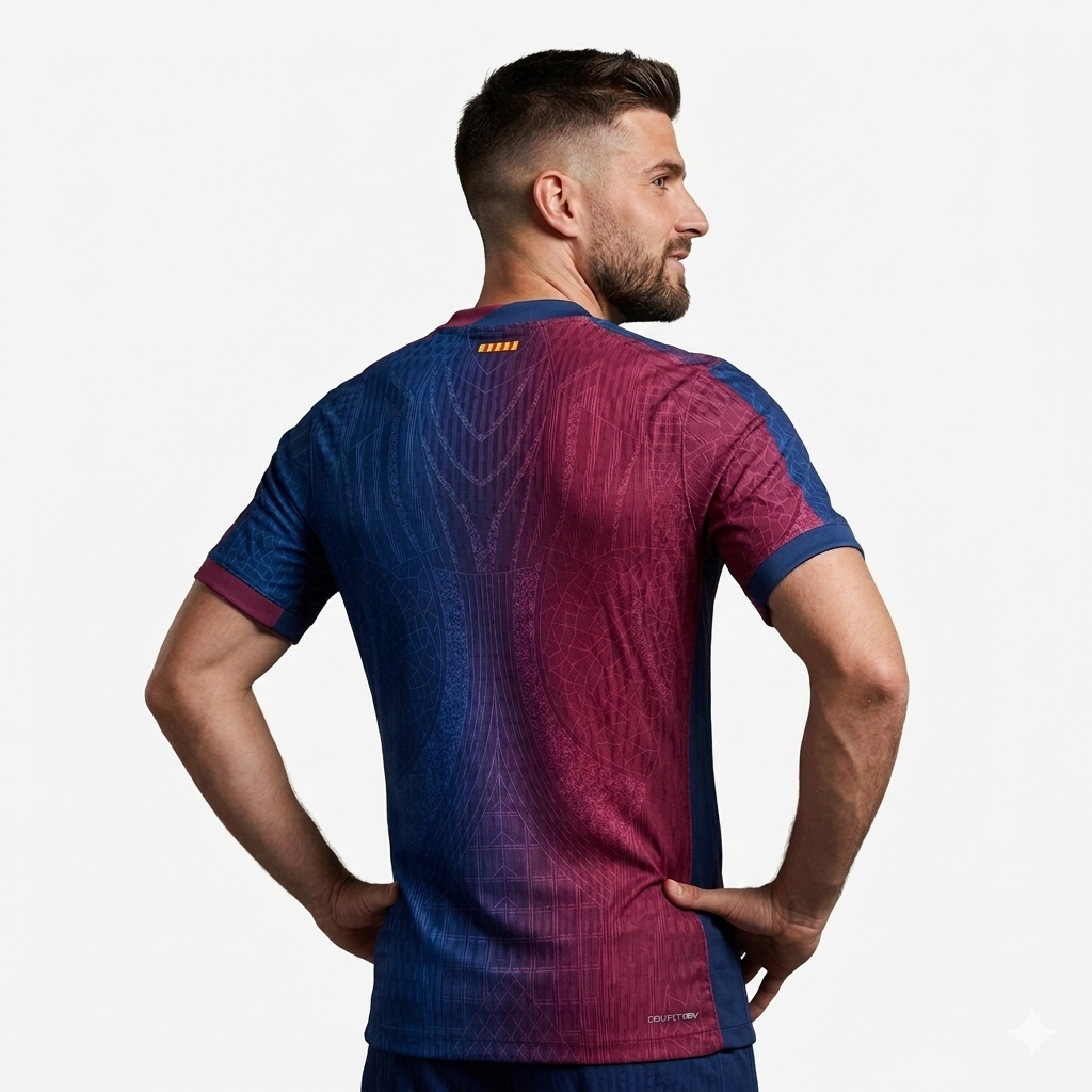 Velukz T-Shirt Especial Barcelona 26/27 featuring vibrant colors and a stylish design perfect for fans.