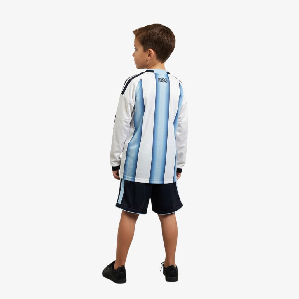 Kit Criança Principal Argentina 2026 Manga Comprida - Kickeoffss