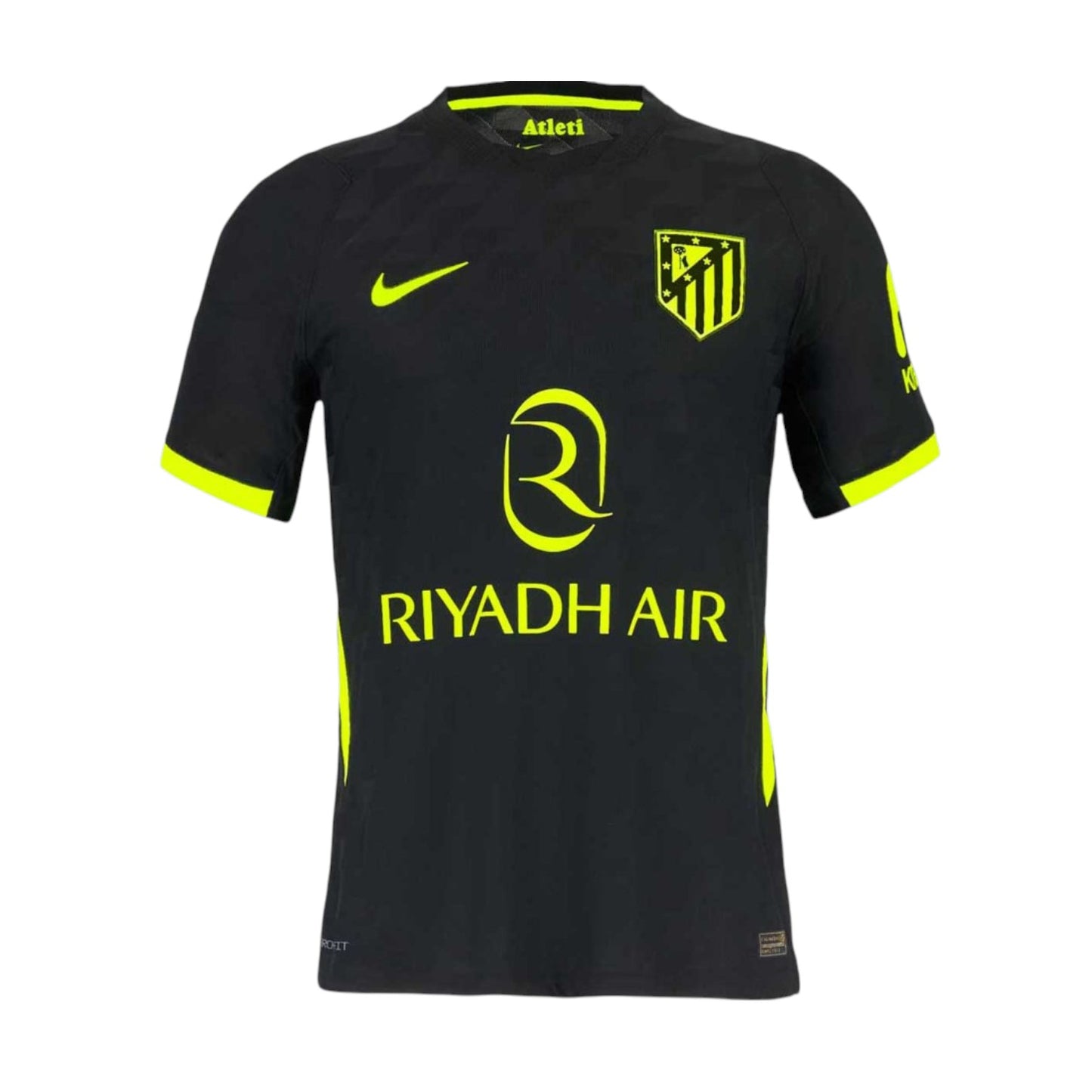 Camiseta alternativa do Atlético de Madrid 2026/2027 da Velukz, camisa azul com detalhes em vermelho e branco.