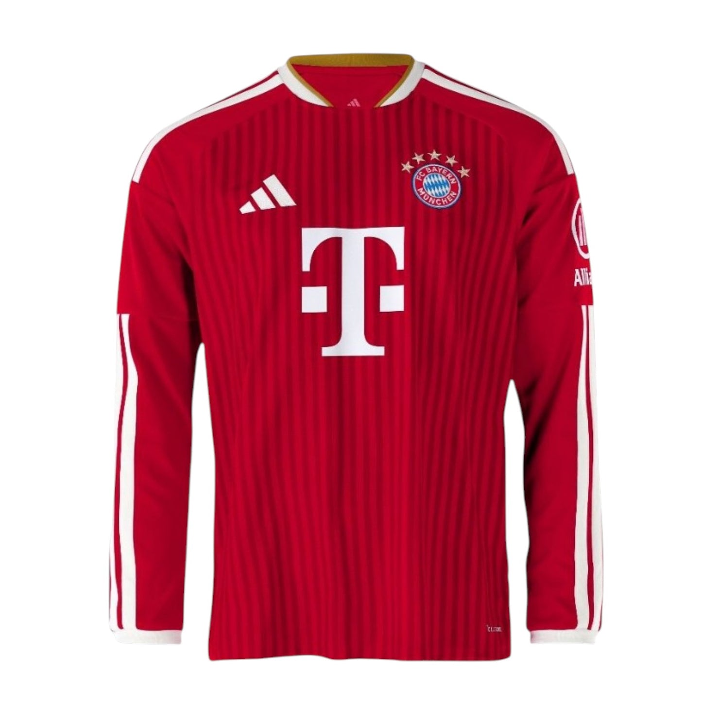 Camiseta de manga comprida do Bayern Munique da Velukz, em estilo principal, com logo do time visível na frente.