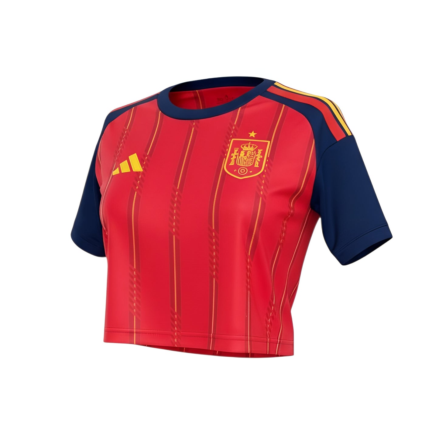 Cropped feminino Velukz Espanha Principal 26/27, roupa de verão, com detalhes de tecido leve em cor clara.