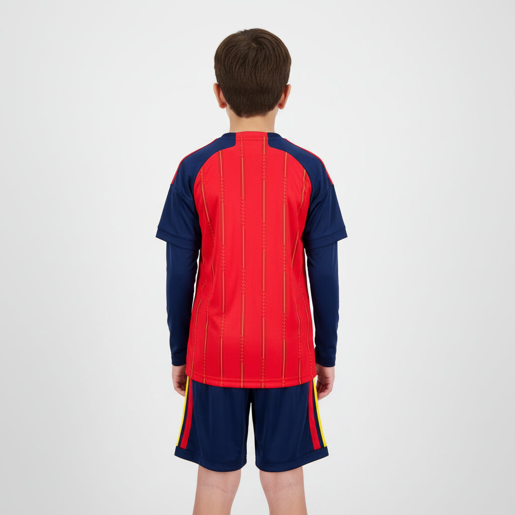 Kit Criança Principal Espanha 2026 Manga Comprida - Kickeoffss