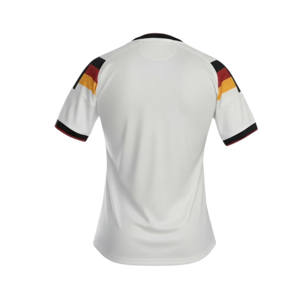 T-Shirt Principal Mulher Alemanha da Velukz, camiseta cinza com logo da seleção alemã, modelo confortável para mulher.