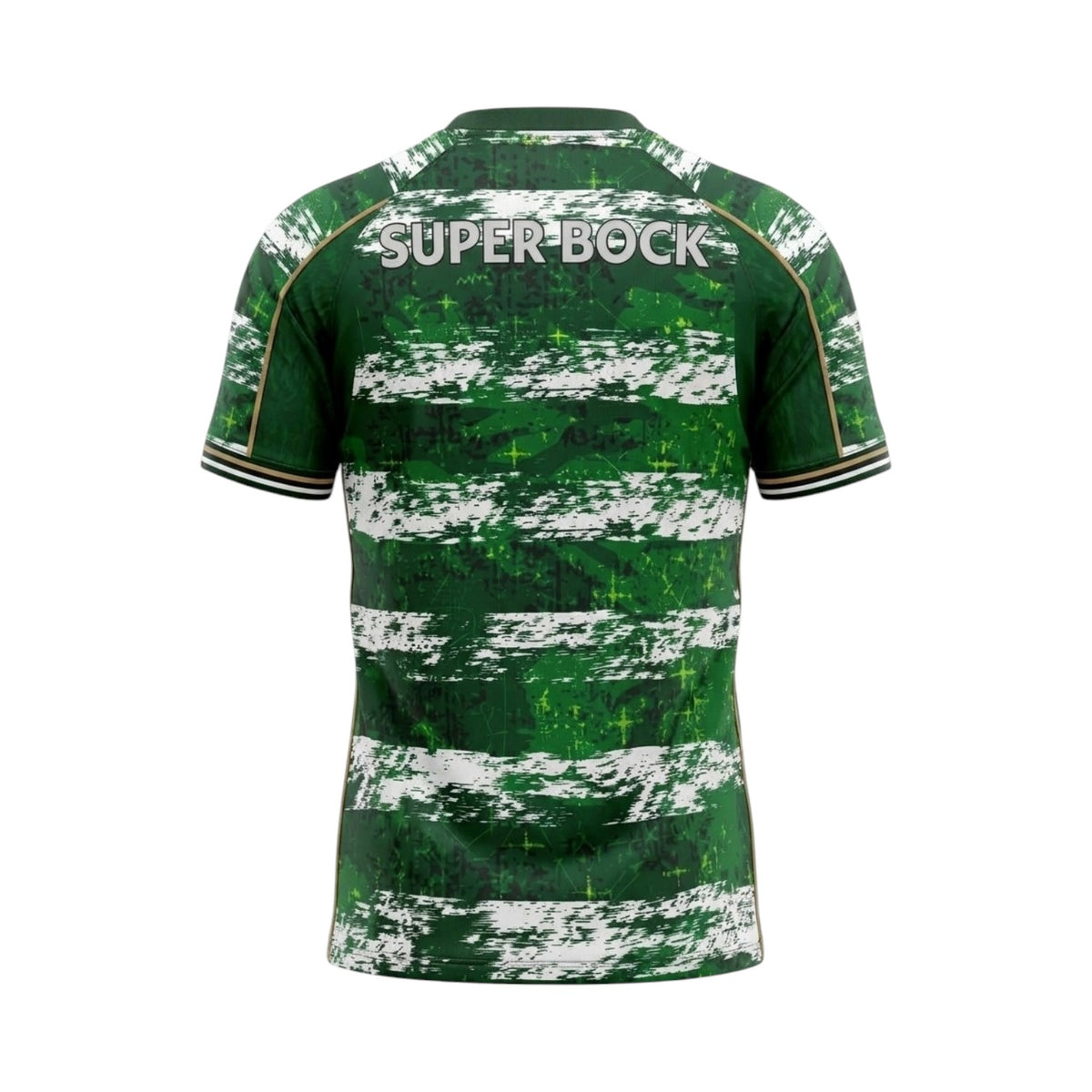 Camisola esportiva Velukz Sporting 26-27, t-shirt branca com detalhes em azul, confortável e ideal para atividades físicas.