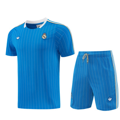 Conjunto LifeStyle Real Madrid da Velukz, roupa casual com logotipo do time, confortável e ideal para fãs de futebol.