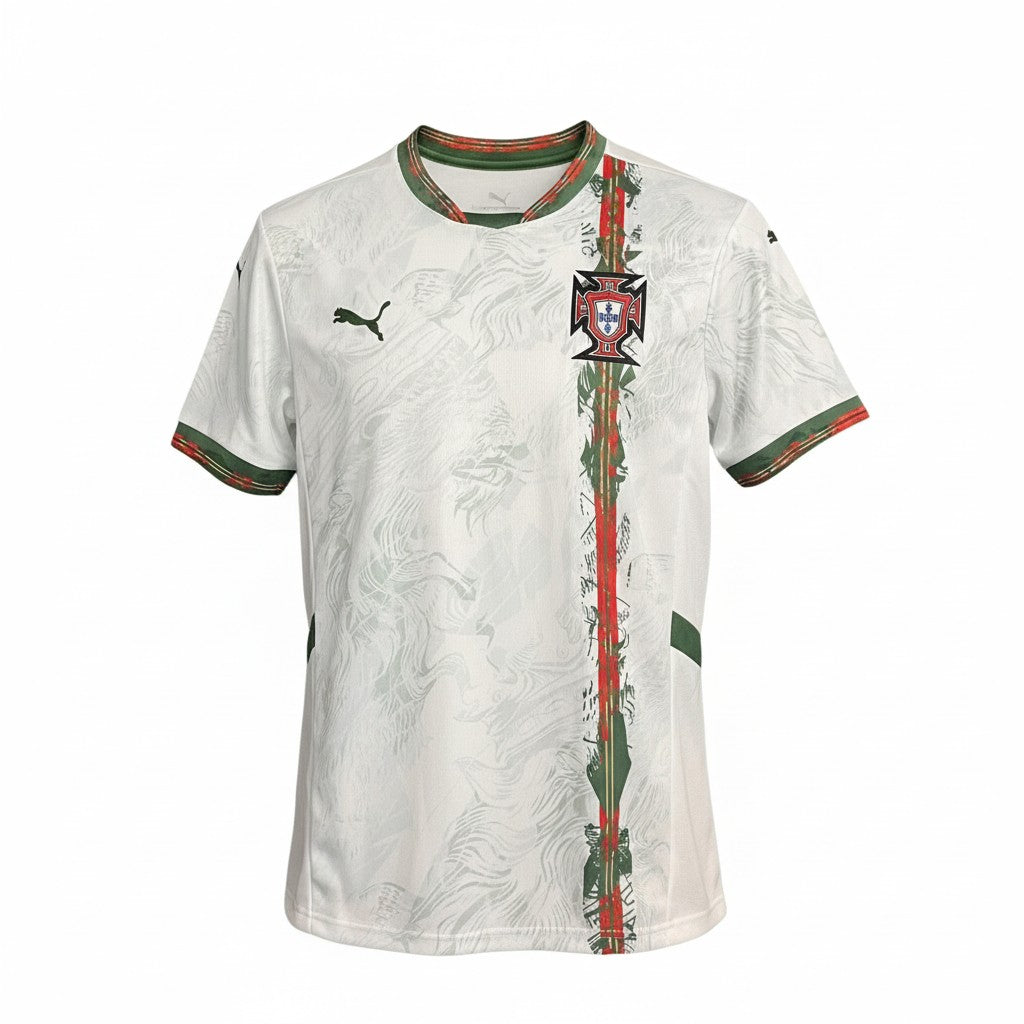 T-shirt Velukz Portugal com design exclusivo, exibida numa manequim fantasma, tecido confortável e estilo casual.