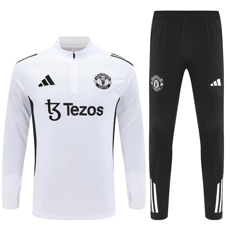 Fato de Treino Branco Manchester United 25/26 - Kickeoffss