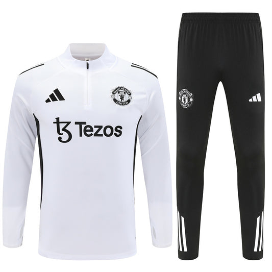 Fato de Treino Branco Manchester United 25/26 - Kickeoffss