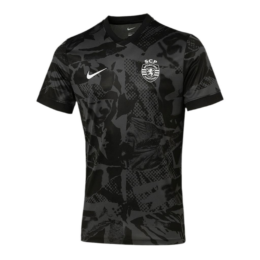 T-Shirt Preta Pre-Match Sporting 25/26