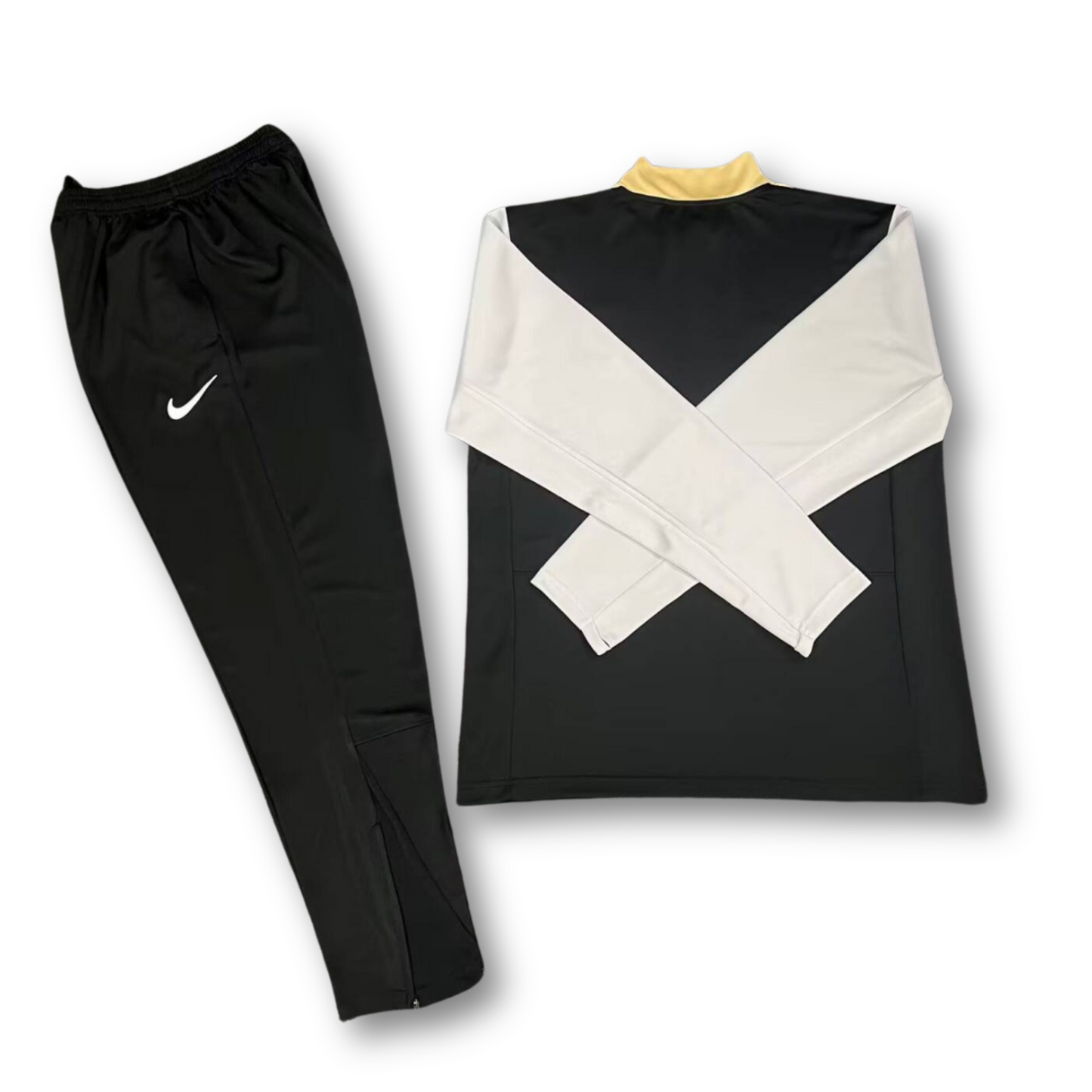 Kickeoffss Fato de Treino Sporting Full Zipper 24/25 in black, featuring a full zipper and sporty design.