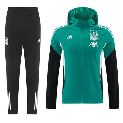 Fato de treino com capuz Velukz Liverpool, confortável e casual, ideal para exercícios e lazer, em cores modernas.