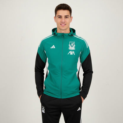 Fato de treino com capuz Velukz Liverpool 26/27, tecido confortável e estilo casual para exercícios e lazer.