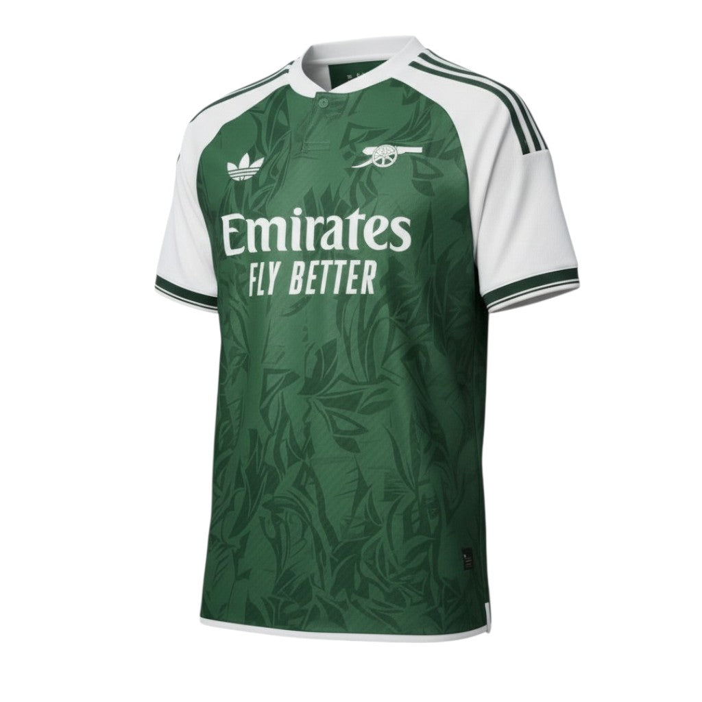 Camisa T-Shirt Especial Arsenal da Velukz, com design do clube de futebol Arsenal, exibida na imagem com detalhes do logotipo.