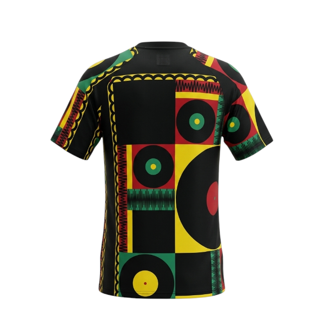 T-shirt casual Velukz Jamaica 2026, com design colorido e confortável, ideal para uso diário e ocasiões informais.