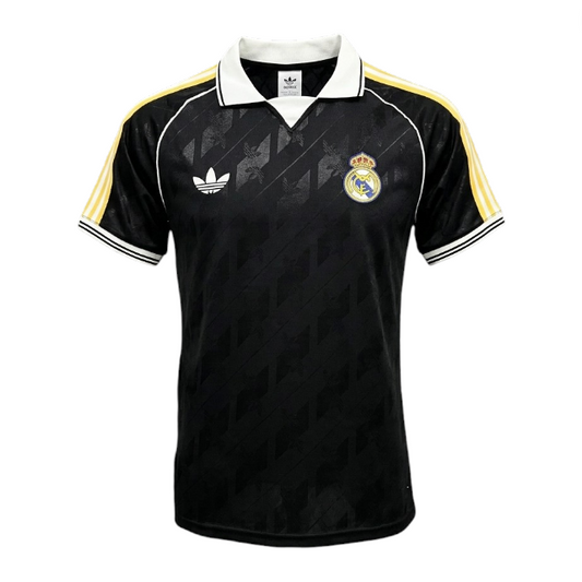 T-Shirt Preta Retro Style Real Madrid