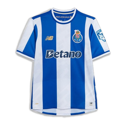 Camiseta principal do Porto 25/26 da Velukz, com logo do time e detalhes em azul e branco.