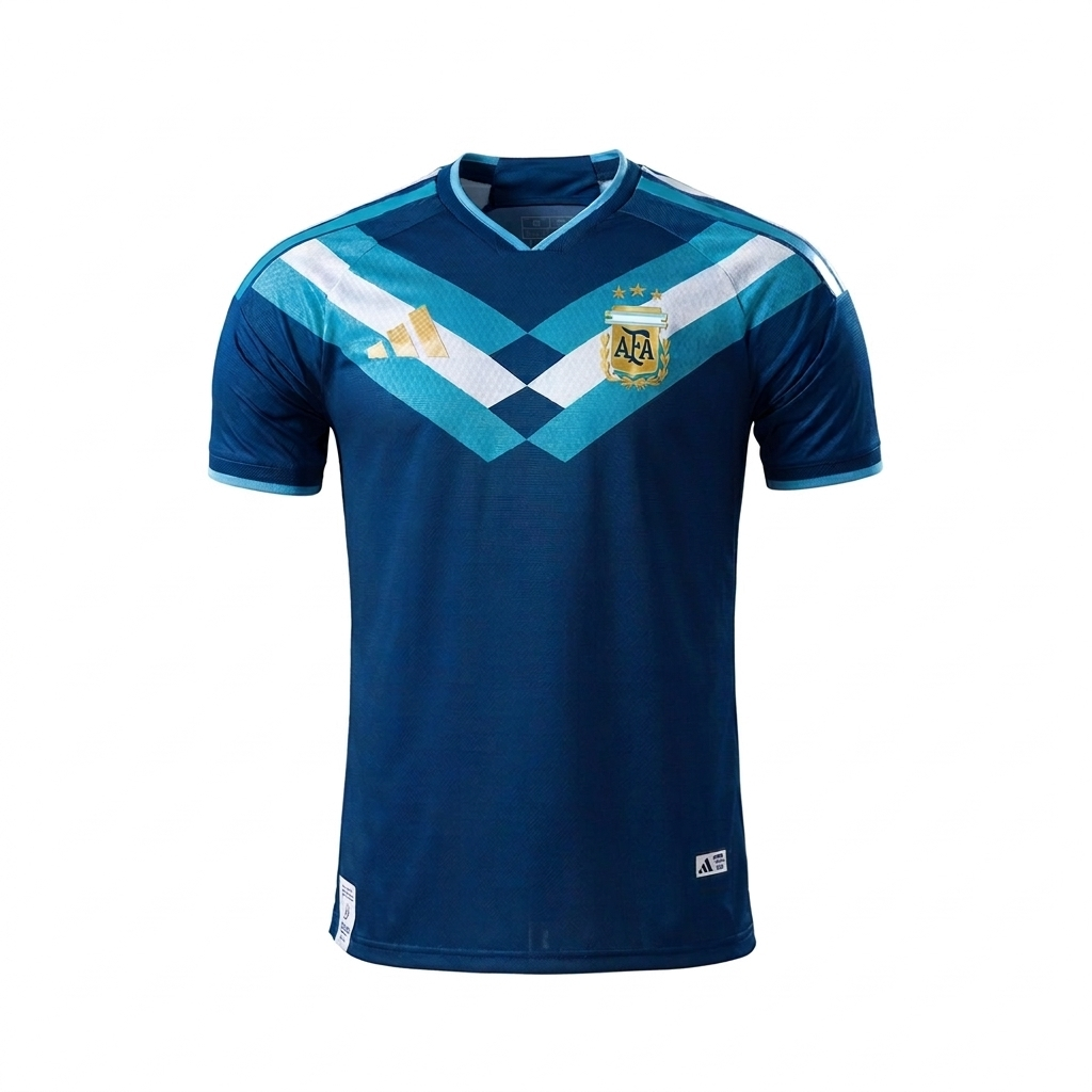 White Velukz T-Shirt featuring the Argentina 2026 design, showcasing vibrant colors and a comfortable fit.