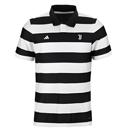 Camisola 4th Juventus 25/26 da Velukz, t-shirt branca com detalhes do clube e logotipo da equipa, vista frontal.