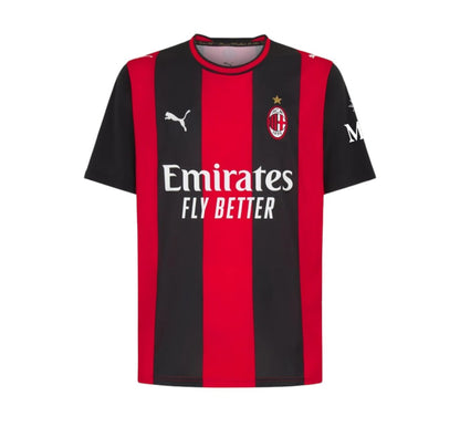 Camisa principal do AC Milan 2026/2027 da Velukz, camiseta de futebol com detalhes do time e cores tradicionais.