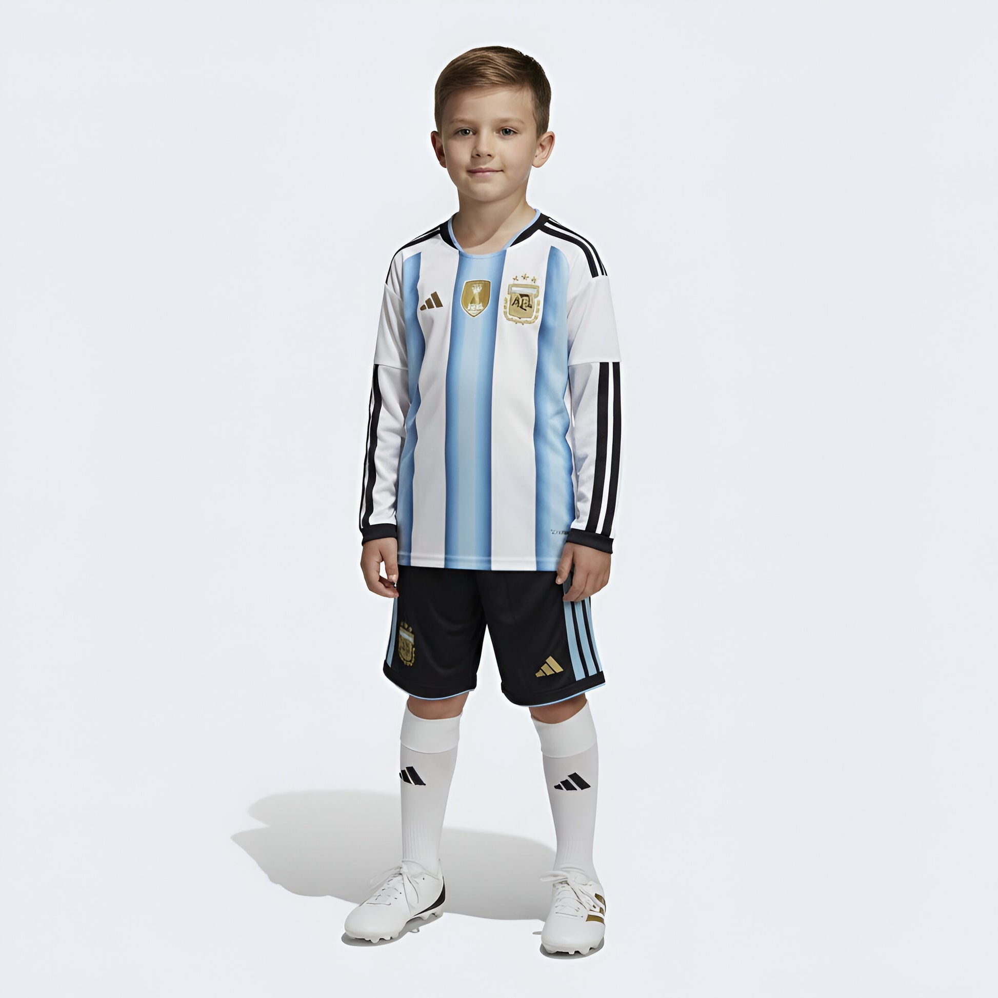 Kit Criança Principal Argentina 2026 Manga Comprida - Kickeoffss