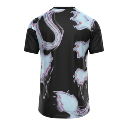 Camisa de treino Aston Villa da Velukz, camiseta branca com logo do time, ideal para fãs de futebol e atividades físicas.