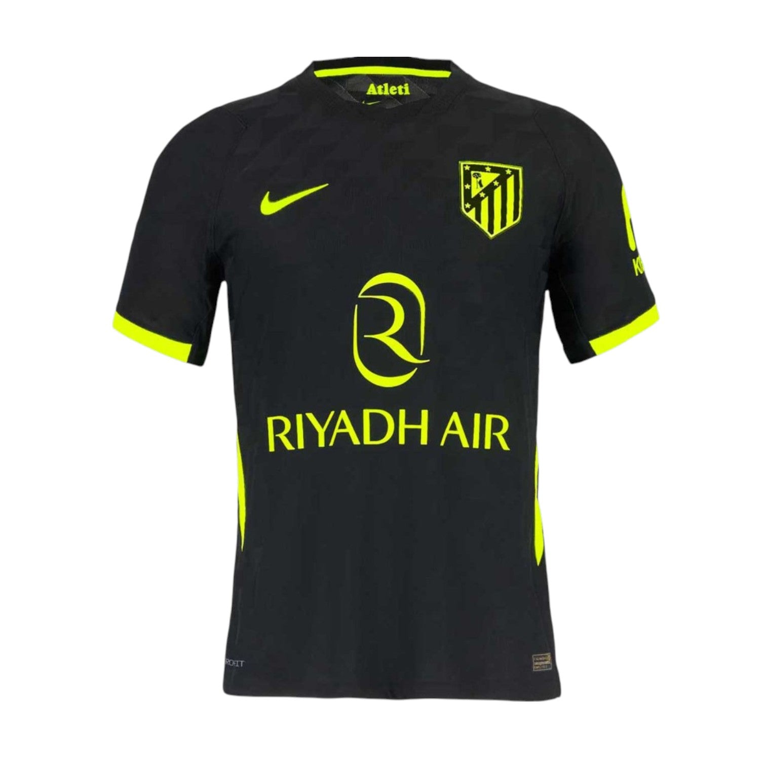 Camiseta alternativa do Atlético de Madrid 2026/2027 da Velukz, camisa azul com detalhes em vermelho e branco.