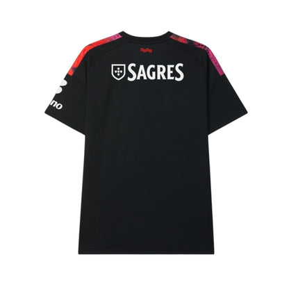 Camisola terciária do Benfica 26-27 da marca Velukz, camiseta azul com logotipo do clube em destaque.