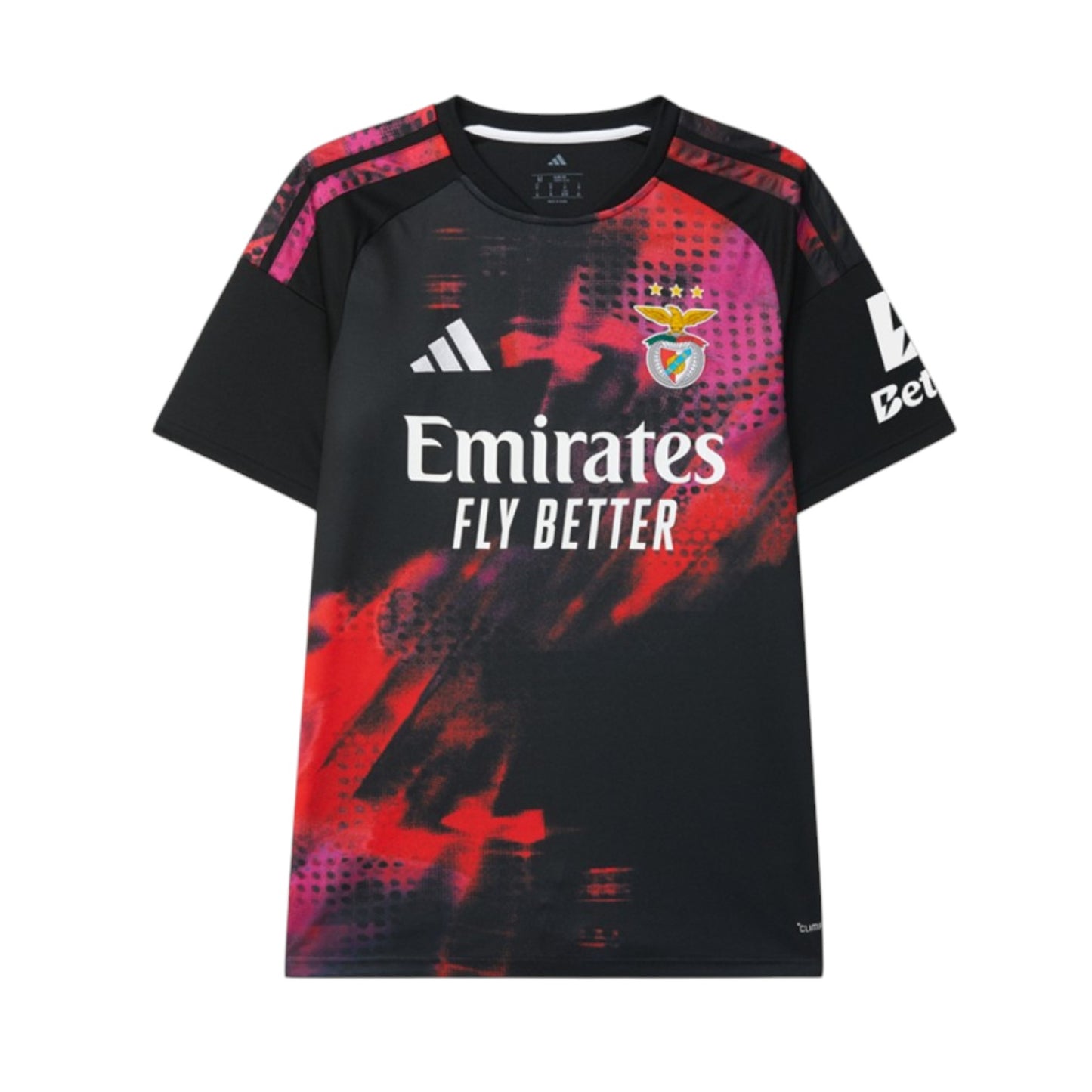 Camisola T-Shirt Velukz Benfica Terciária 26-27, tecido confortável, com logotipo do Benfica na frente.