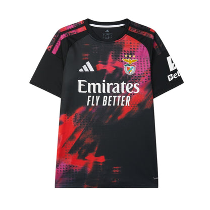 Camisola T-Shirt Velukz Benfica Terciária 26-27, tecido confortável, com logotipo do Benfica na frente.