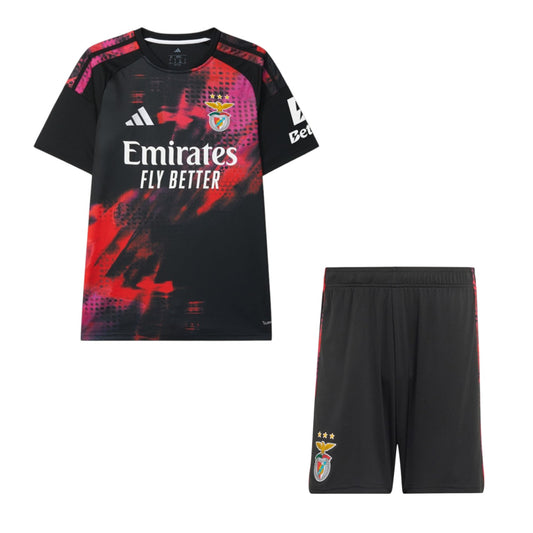 Camisola infantil Velukz Benfica 26-27, kit para criança com design do time, tecido confortável e cores tradicionais.