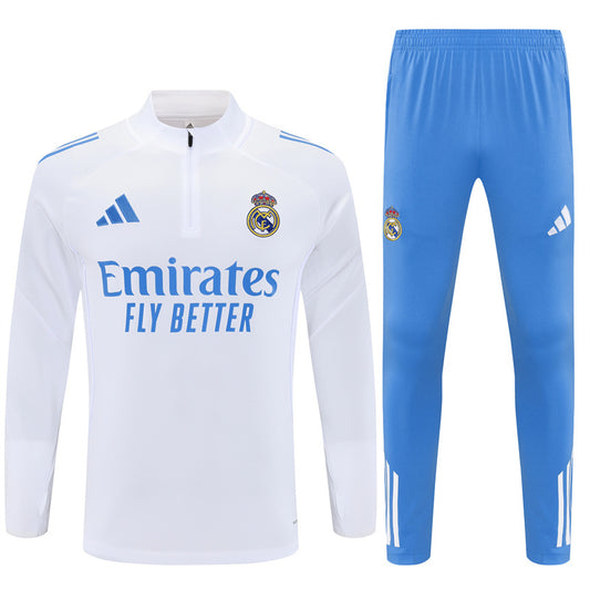 Fato de Treino Branco Real Madrid 25/26 - Kickeoffss