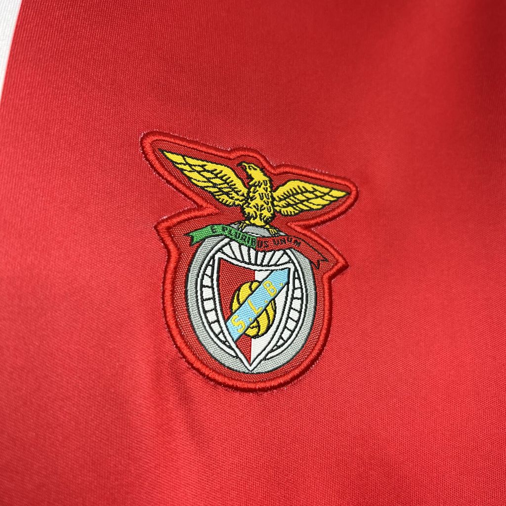 Retro Benfica 04/05 T-Shirt by Kickeoffss featuring classic red design and iconic club logo on the front.