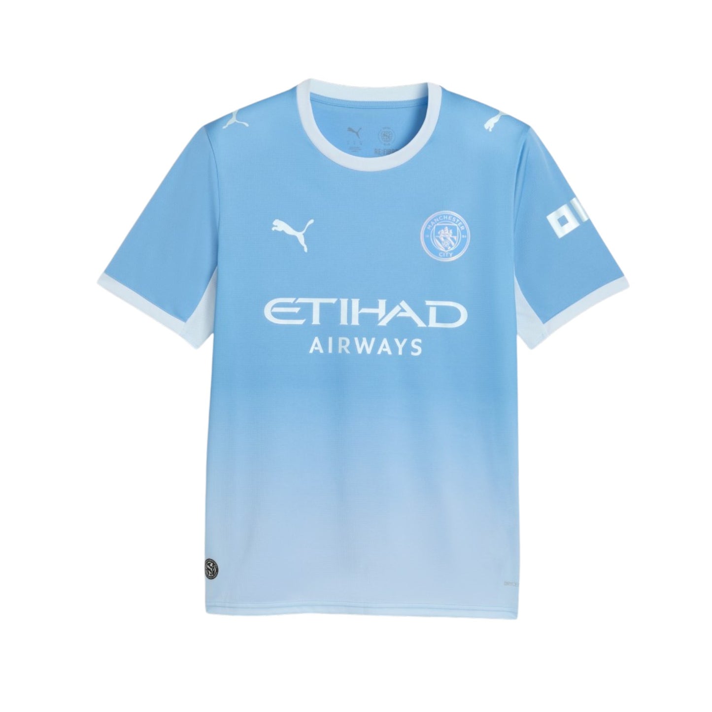 Camisa principal do Manchester City 26/27 da Velukz, modelo masculino, com detalhes do time e cores tradicionais do clube.
