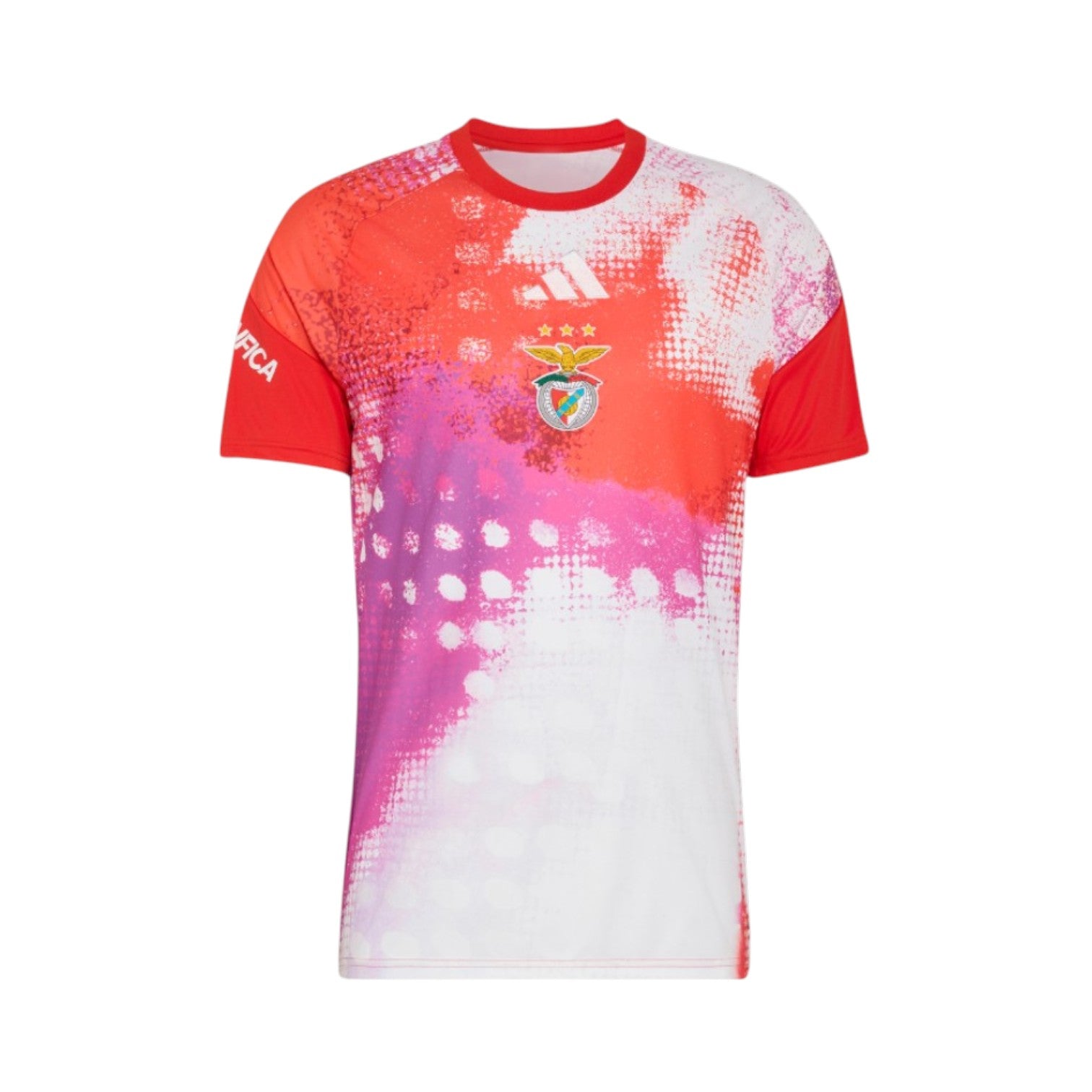 Camisola de aquecimento Benfica Velukz para crianças de 12 a 20 anos, camiseta esportiva com logo do clube.