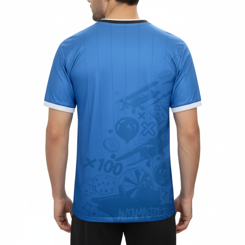 T-Shirt Azul Itália - Kickeoffss