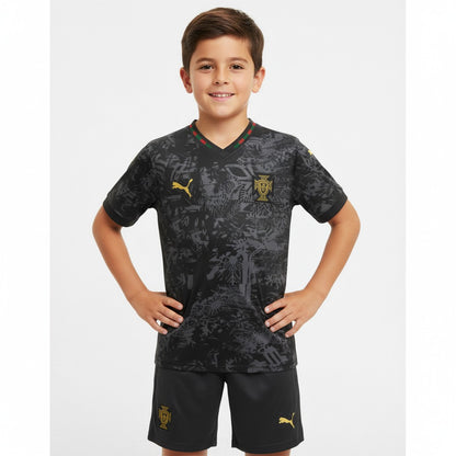 Kit Criança Especial Portugal 26/27 by velukz featuring a vibrant design with national colors and comfortable fit for kids.