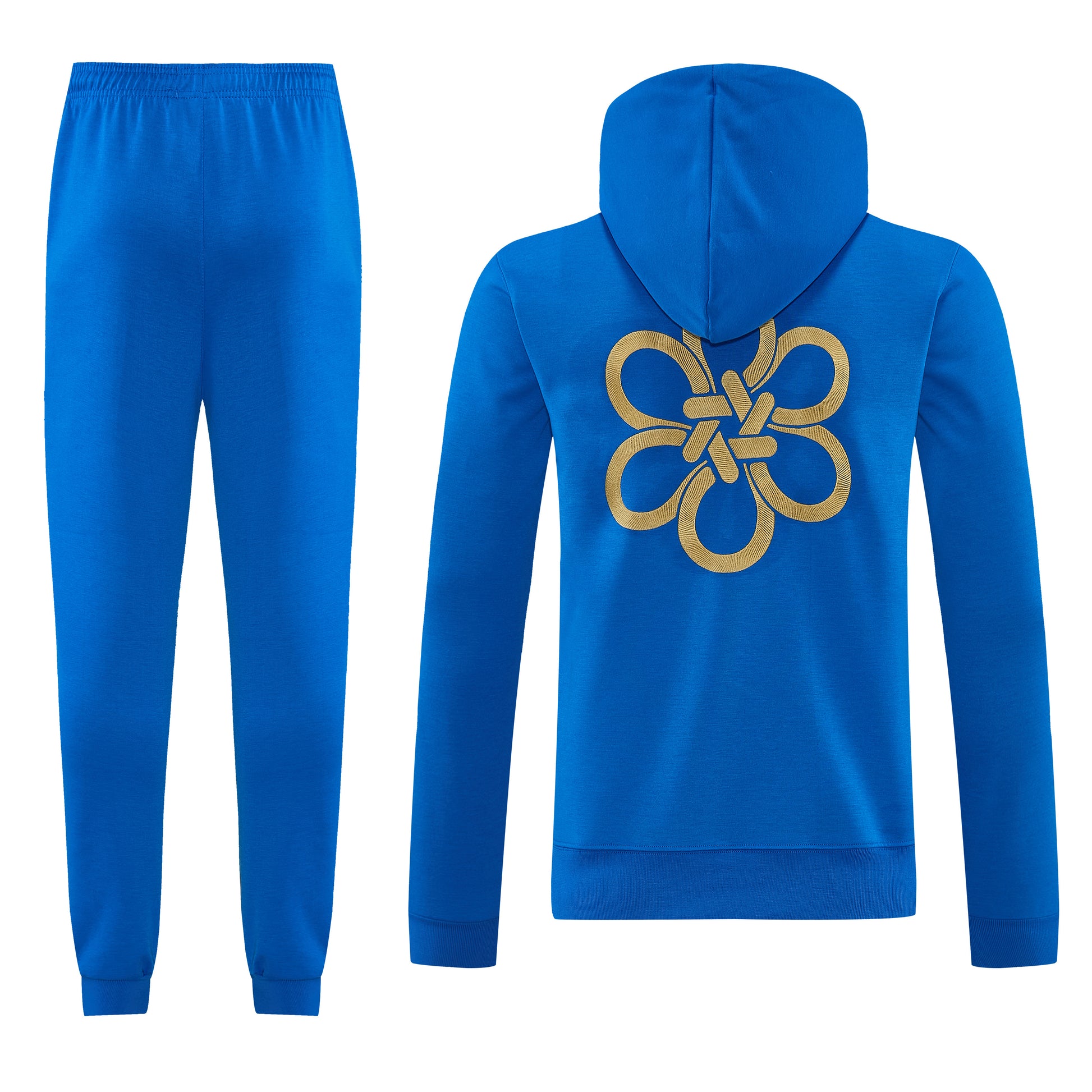 Conjunto de moletom Real Madrid 26/27 da Velukz, com logotipo do clube e design confortável em tecido macio.