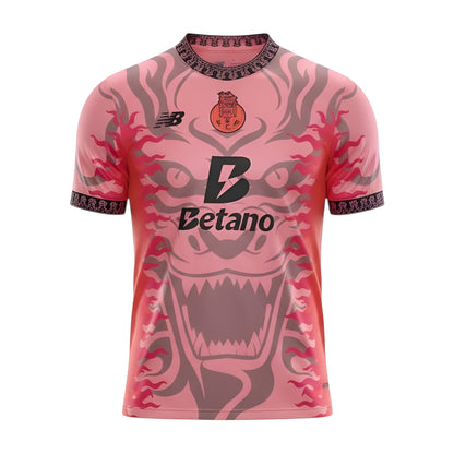 Camiseta especial do F.C. Porto da marca Velukz, com design do clube, vista na imagem com detalhes em azul e branco