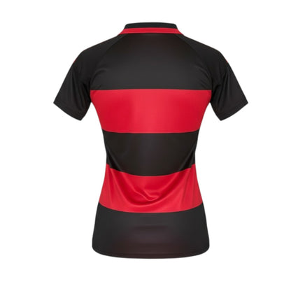 Velukz Flamengo T-Shirt for women, featuring vibrant team colors and logo, perfect for fans of the 26/27 season.
