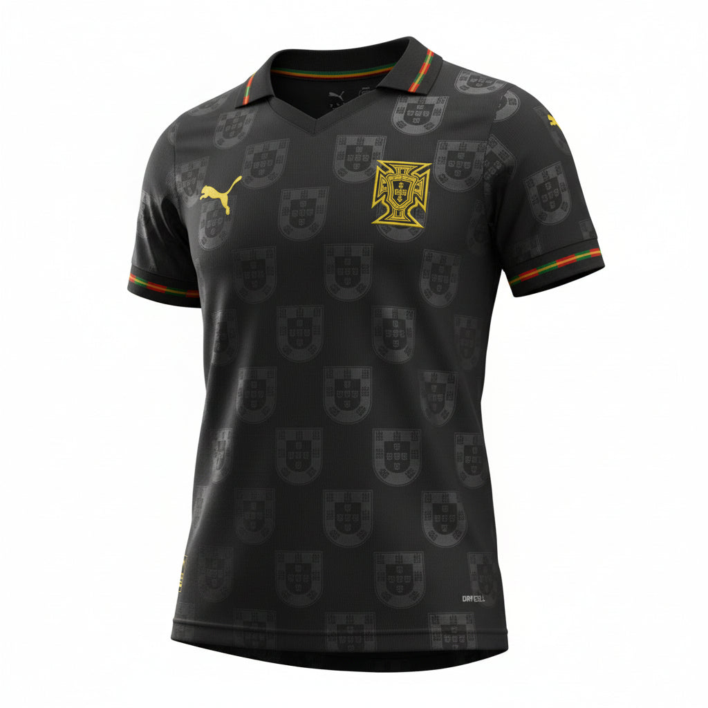 T-Shirt Pantera Negra Portugal Mulher - Kickeoffss