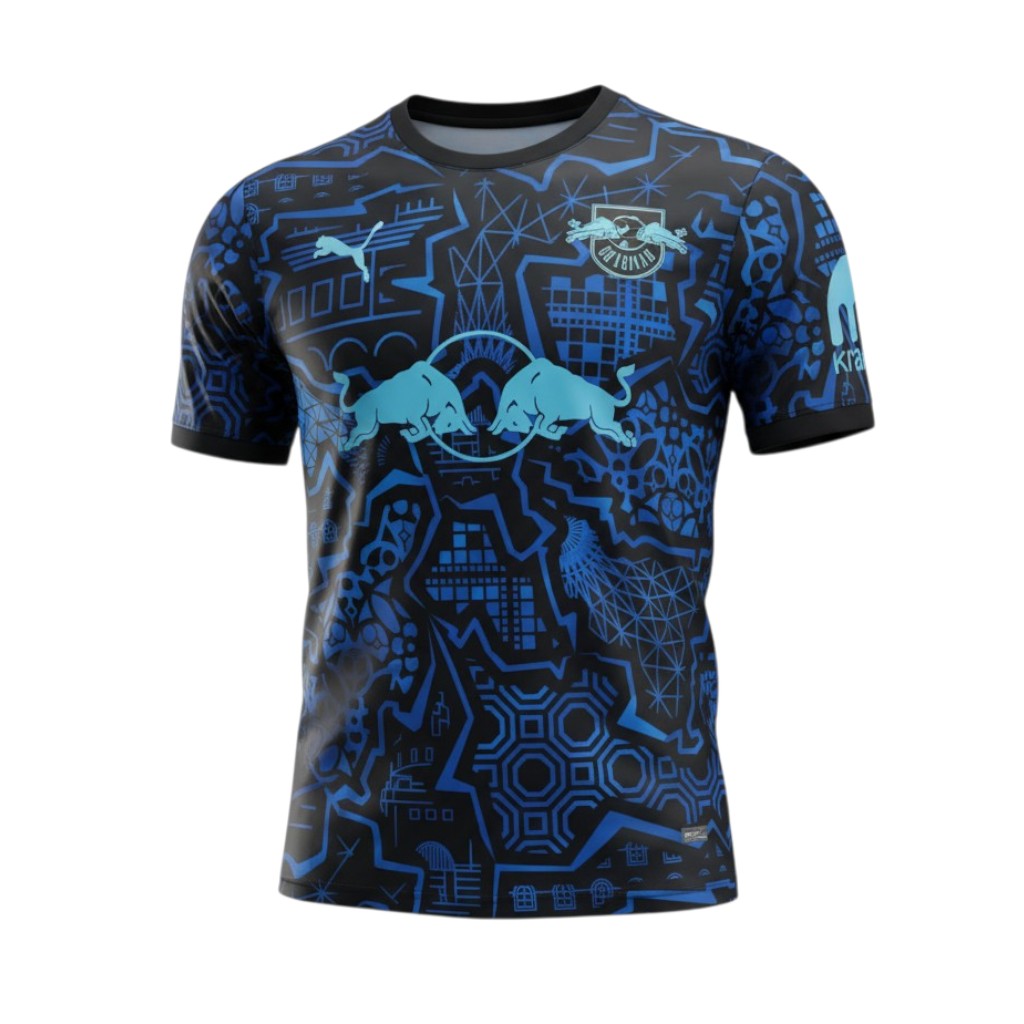 T-Shirt Velukz Especial Leipzig em algodão, com design colorido e estampa que representa a cidade de Leipzig.