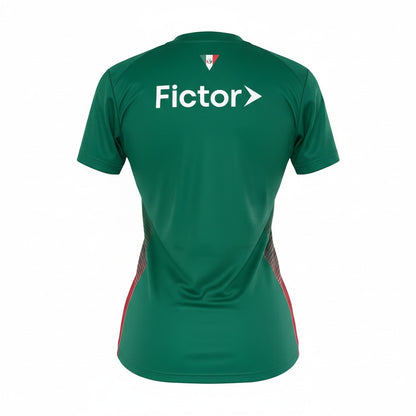T-Shirt Principal Mulher Palmeiras 26/27 by Velukz, featuring a vibrant green design with the Palmeiras logo.