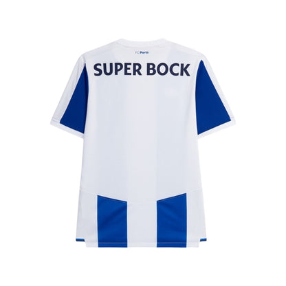 Camisa T-Shirt Principal F.C Porto 26/27 da Velukz, camiseta azul com escudo do time e detalhes brancos.