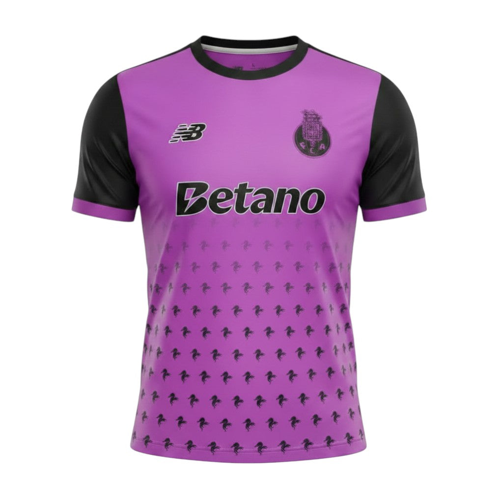 Camisa T-Shirt Especial Porto da marca Velukz, com design exclusivo, vista frontal, tecido confortável e detalhes coloridos.