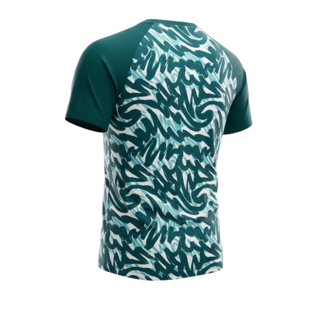 T-Shirt Velukz Aquecimento Portugal com design colorido e gráfico representando o aquecimento de Portugal.