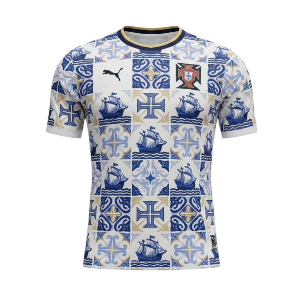 Camisa T-Shirt Portugal Especial da marca Velukz, com design colorido representando a bandeira de Portugal.