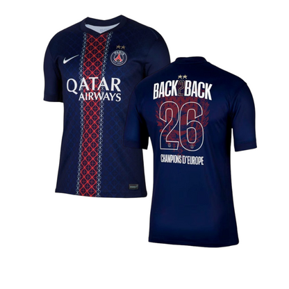 T-Shirt Principal PSG 2 Estrelas - Champions 2026