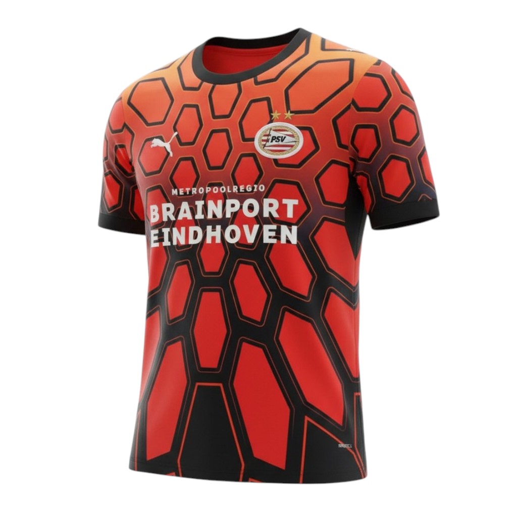 Camisa T-Shirt Velukz Especial PSV com logotipo do clube e detalhes em destaque, feita de tecido confortável.