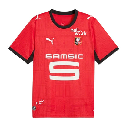 Camiseta principal Rennes 26/27 da marca Velukz, t-shirt cinza com logotipo na frente e detalhes de time.